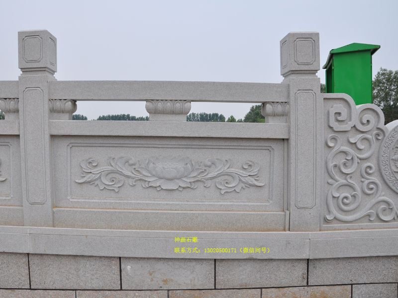 大理石栏杆厂家 批发河道石栏杆 汉白玉石雕栏杆 青石栏杆价格