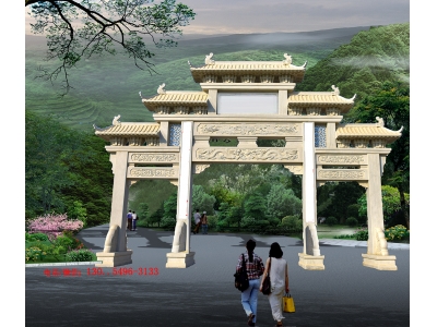 农村修建大理石牌坊-石门楼大门的作用